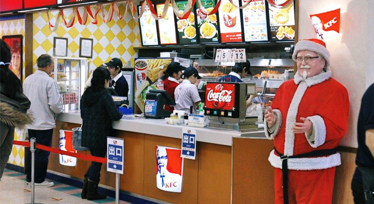 Рождество в Японии в KFC